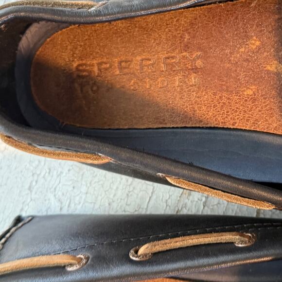 Sperry Top-Sider Loafers Men 13 Brown Leather Slip-On Boat Shoes Excellent - Picture 2 of 6